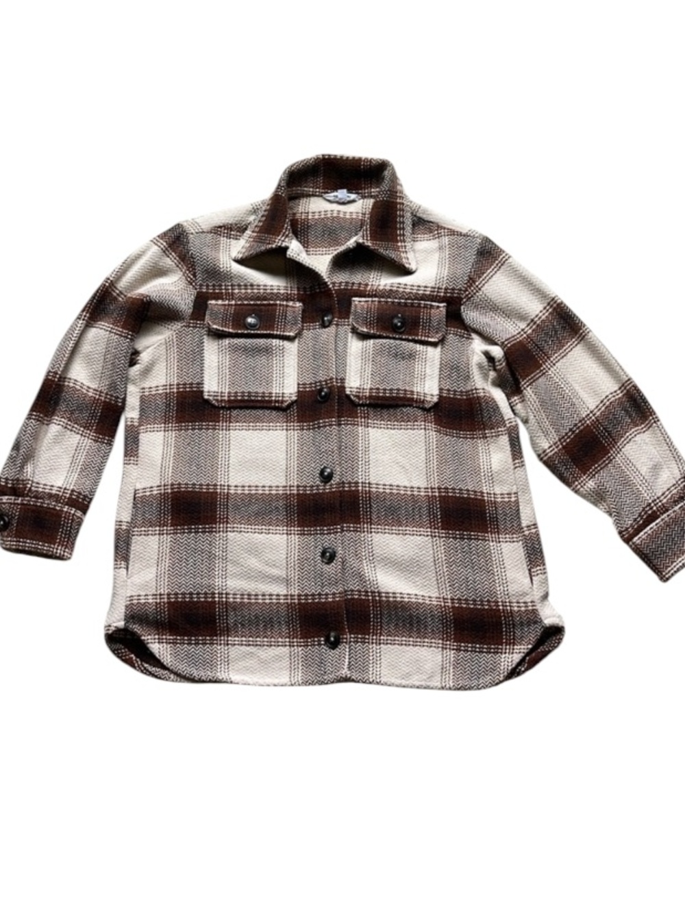 BB Dakota NWOT Women’s Lucky Lumber Check Jacket Shacket Size Large NEW